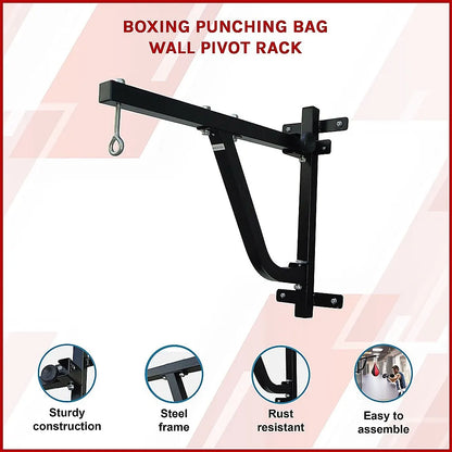 Boxing Punching Bag Wall Pivot Rack – Swivel Mount for Home Gym - Image 3