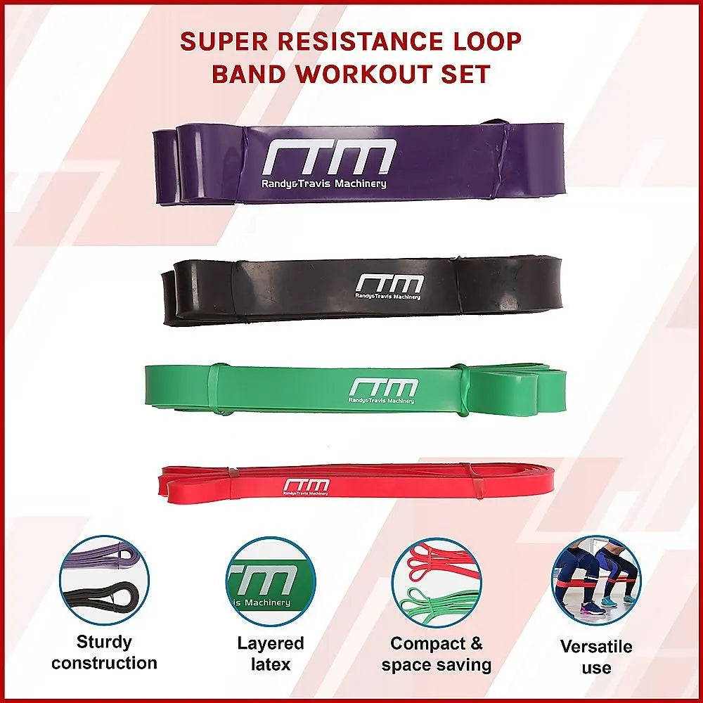 Super Resistance Loop Band Workout Set - Image 6