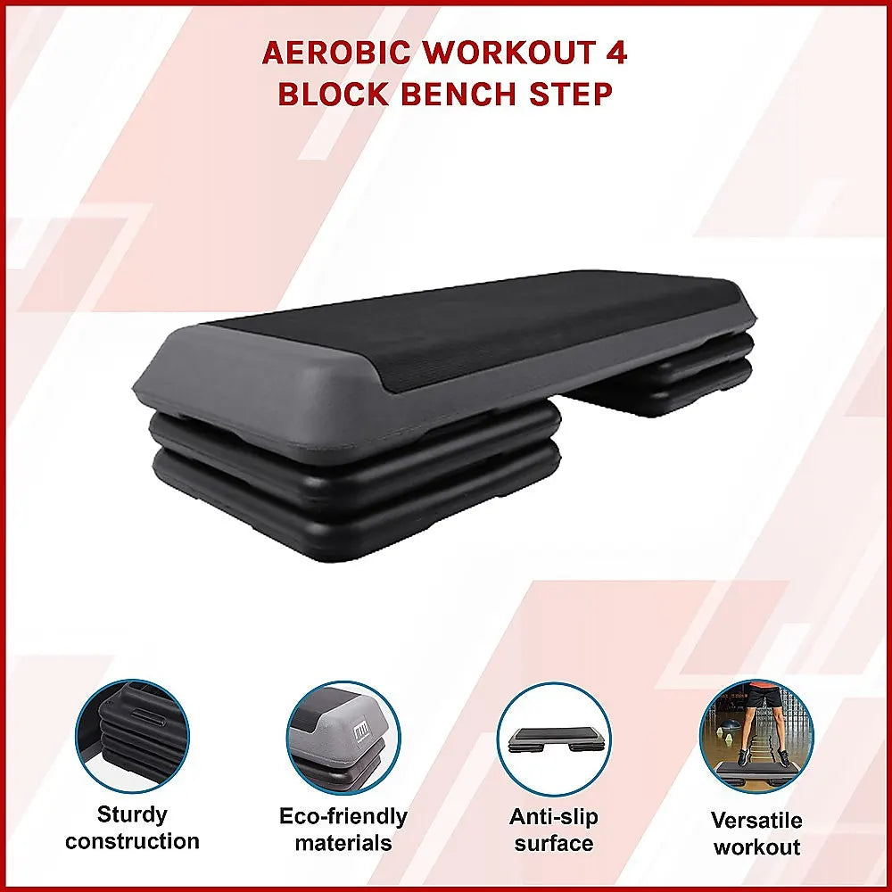 Aerobic Workout 4 Block Bench Step - Image 3