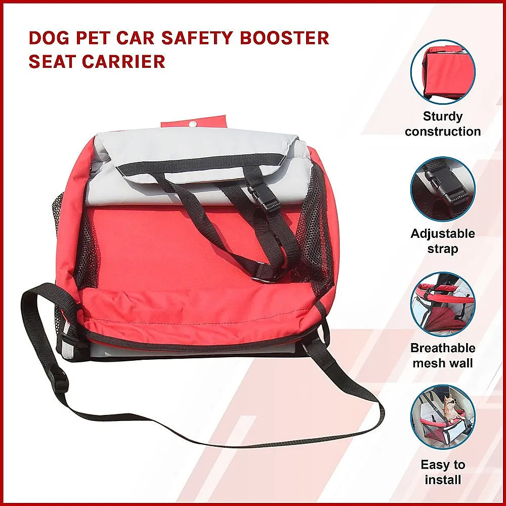 Dog Pet Car Booster Seat with Safety Harness Carrier Portable Travel Seat for Small Pets - Image 3