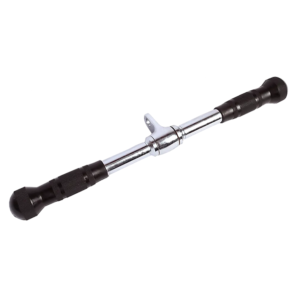 Randy & Travis Rubber Coated Solid Straight Bar Attachment for Cable Machines
