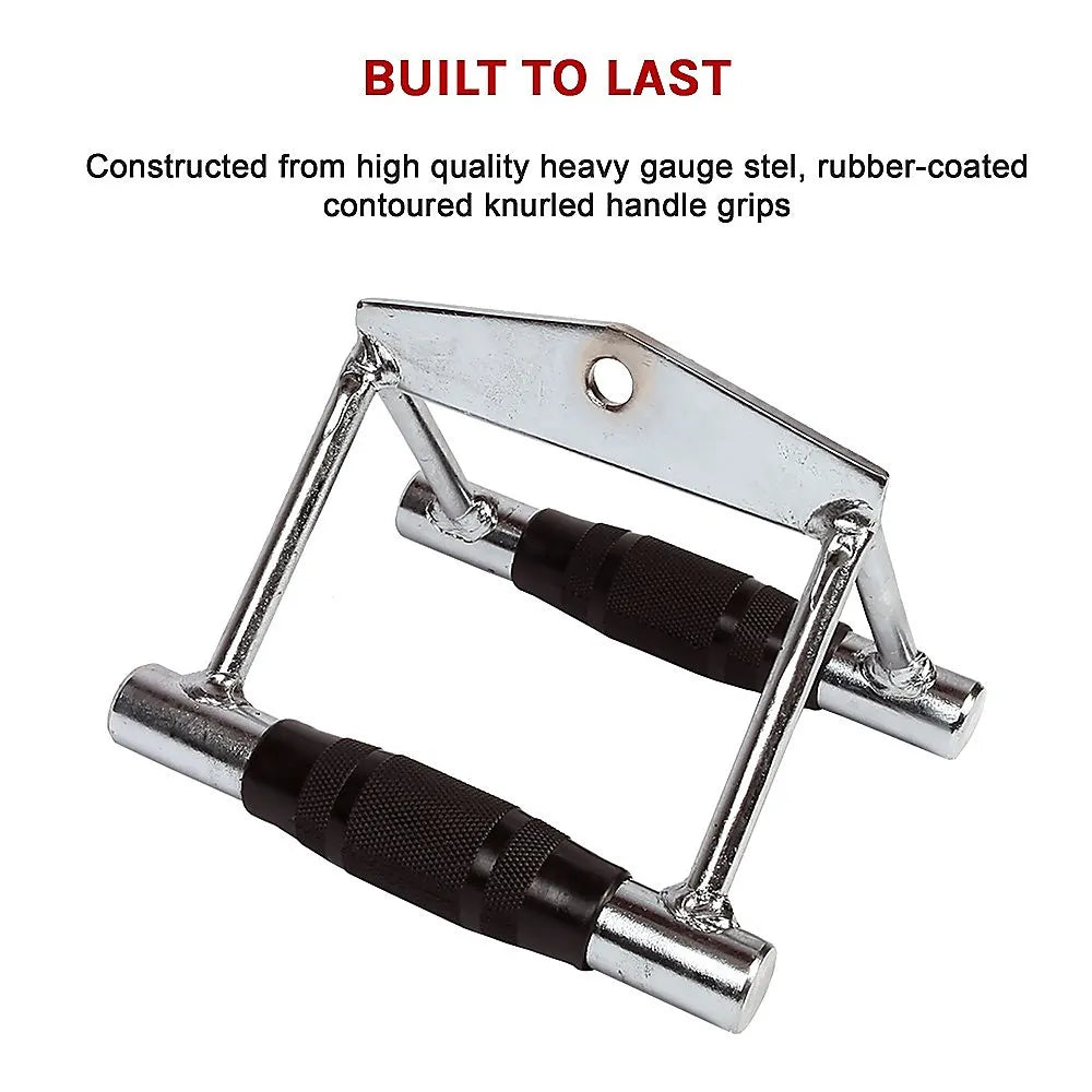 Rubber-Coated Close Grip Triangle Attachment for Lat Pulldown - Image 7