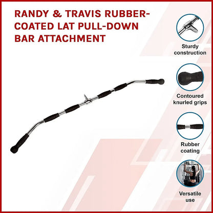 Randy & Travis Rubber-Coated Lat Pull-Down Bar Attachment - Image 3