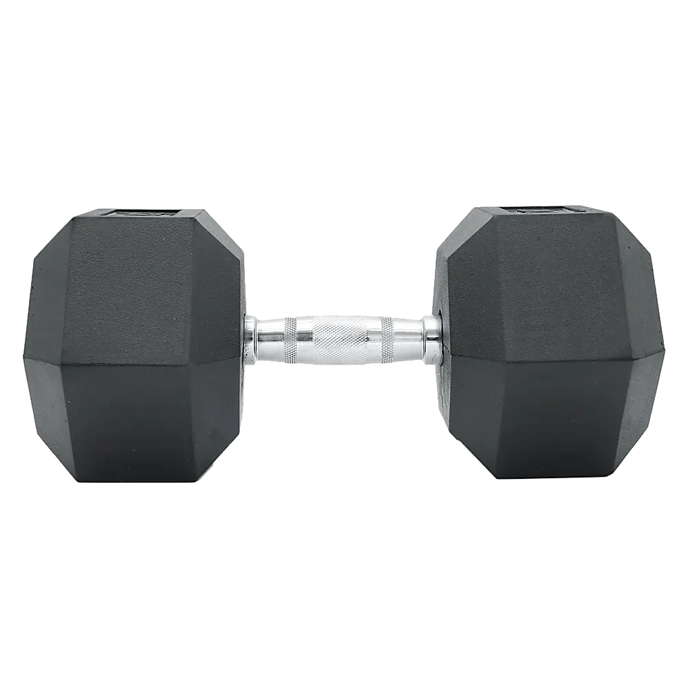 25KG Commercial Rubber Hex Dumbbell Gym Weight - Image 6