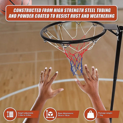 Netball Ring with Stand Portable Pole Height Adjustable - Image 6
