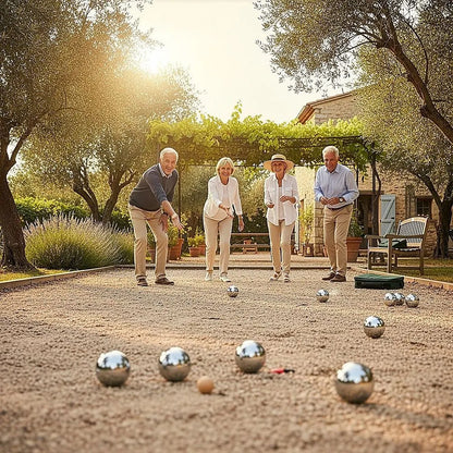 Deluxe Boules Bocce 8 Alloy Ball Set - Image 2