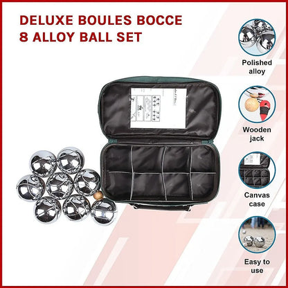 Deluxe Boules Bocce 8 Alloy Ball Set - Image 5