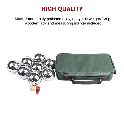 Deluxe Boules Bocce 8 Alloy Ball Set - Image 6