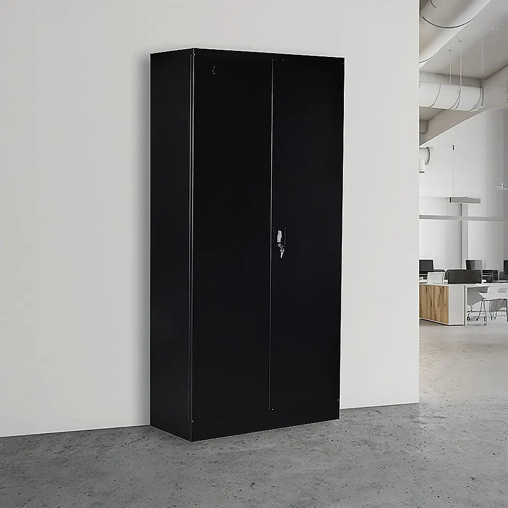 Two-Door Shelf Office Gym Filing Storage Locker Cabinet Safe - Image 2