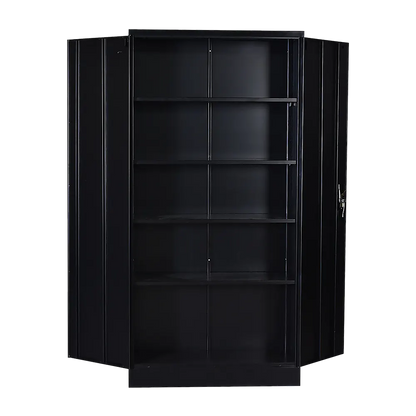 Two-Door Shelf Office Gym Filing Storage Locker Cabinet Safe - Image 4