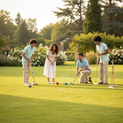 Croquet Set For Up To 6 Players Complete Outdoor Lawn Game Set For Family Gatherings And Events - Image 2