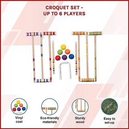 Croquet Set For Up To 6 Players Complete Outdoor Lawn Game Set For Family Gatherings And Events - Image 7