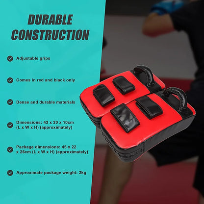 2 x Thai Boxing Punch Focus Pad Mitts Training Strike Shields Set - Image 9