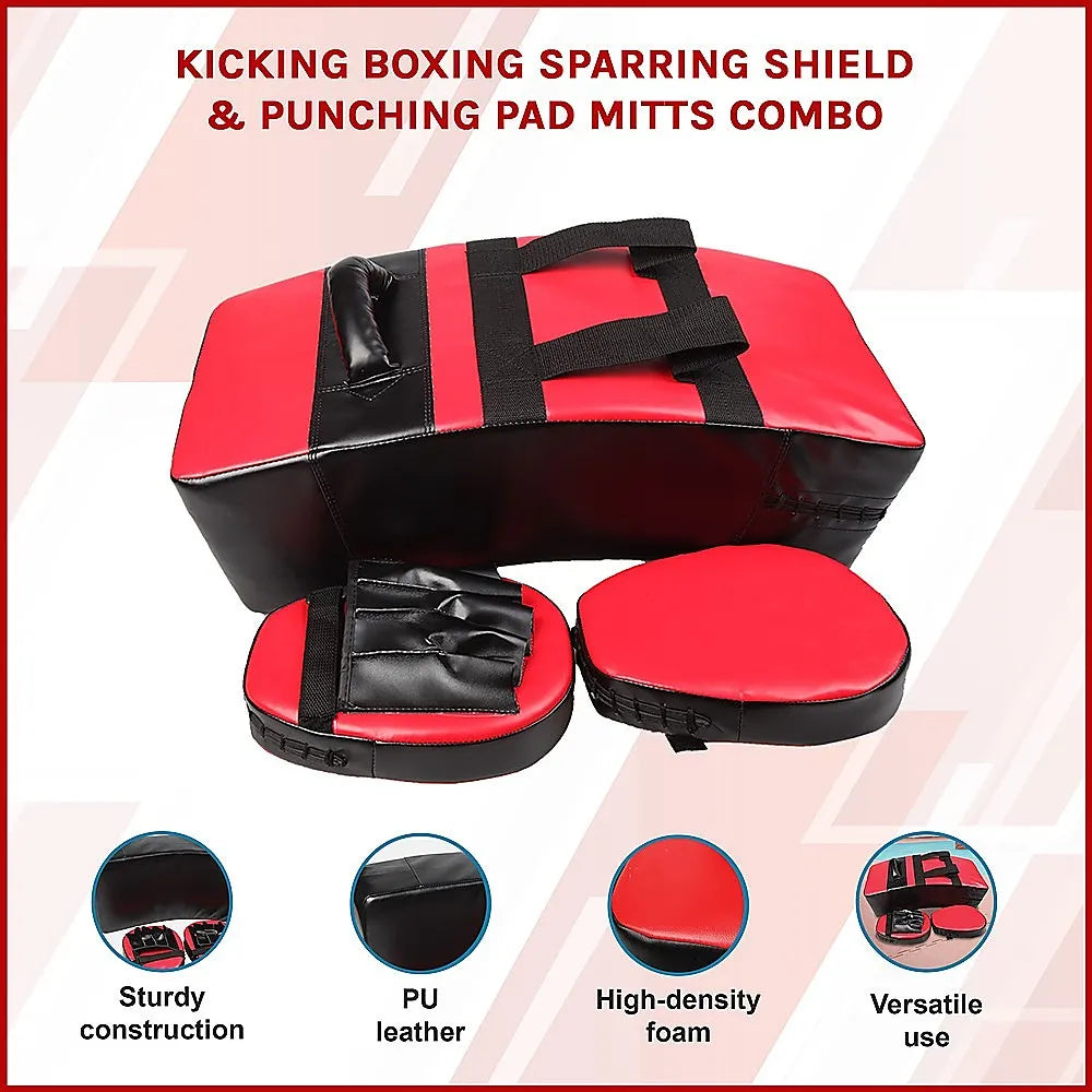 Kickboxing Shield & Punching Pad Combo – Sparring Training Strike Set - Image 3