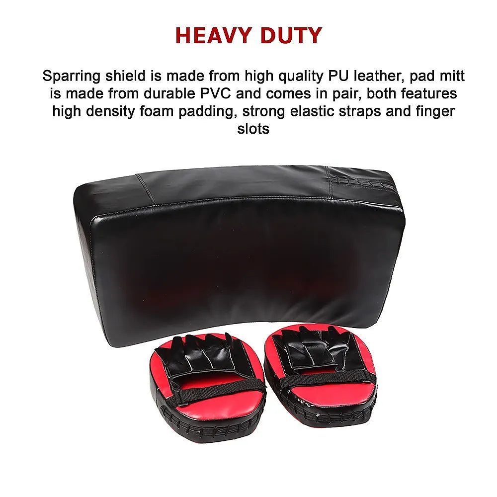 Kickboxing Shield & Punching Pad Combo – Sparring Training Strike Set - Image 9