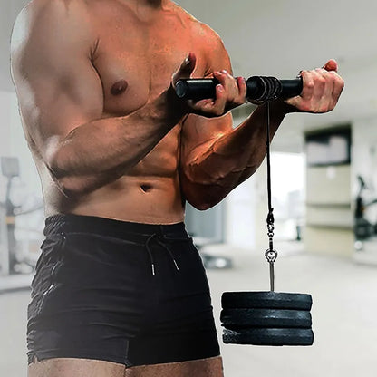 Forearm Wrist Grip Strength Roller Exercise Bar Home Gym Training - Image 3
