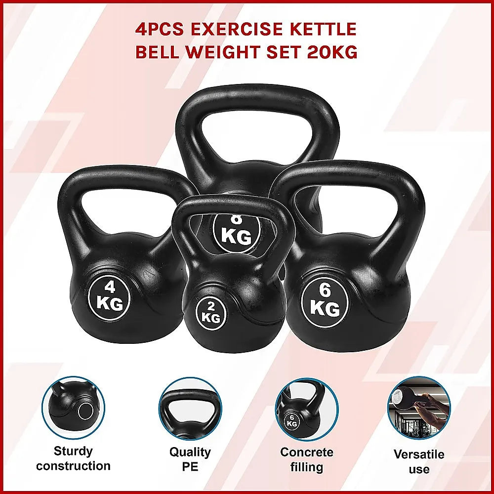 4pcs Exercise Kettle Bell Weight Set 20KG - Image 3