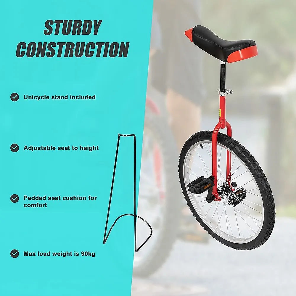 24 Inch Pro Circus Unicycle for Performance Training Indoor Show Use - Image 4