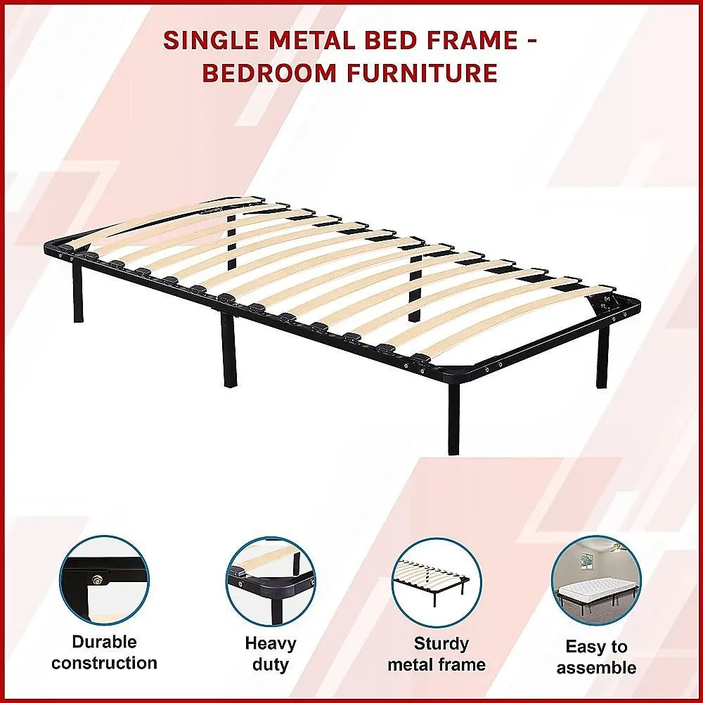 Single Metal Bed Frame - Bedroom Furniture - Image 3