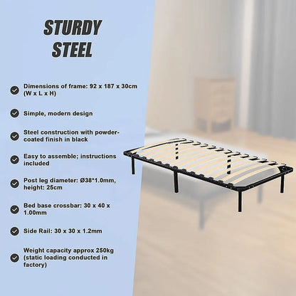 Single Metal Bed Frame - Bedroom Furniture - Image 9
