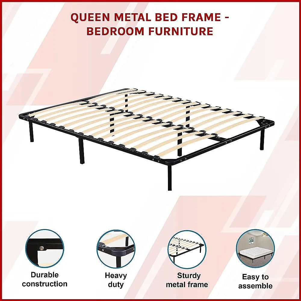 Queen Metal Bed Frame - Bedroom Furniture - Image 3