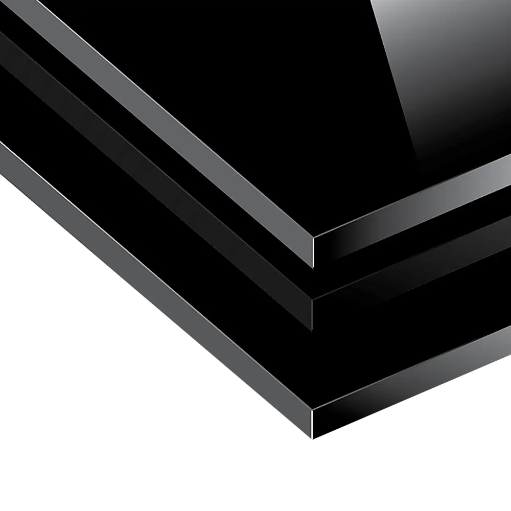 Toughened 90cm x 75cm Black Glass Kitchen Splashback - Image 4