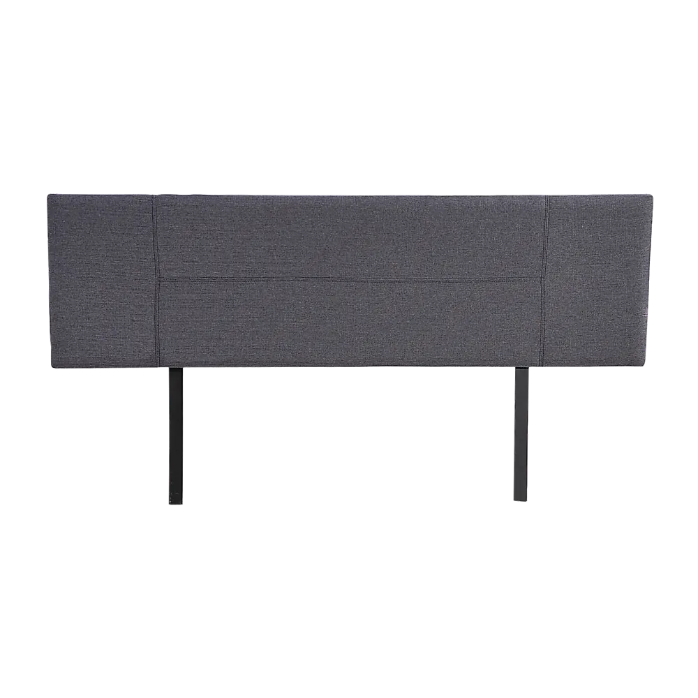 Linen Fabric King Bed Headboard Bedhead - Grey - Image 5