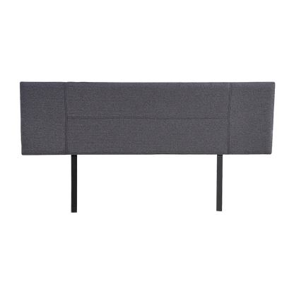 Linen Fabric King Bed Headboard Bedhead - Grey - Image 5