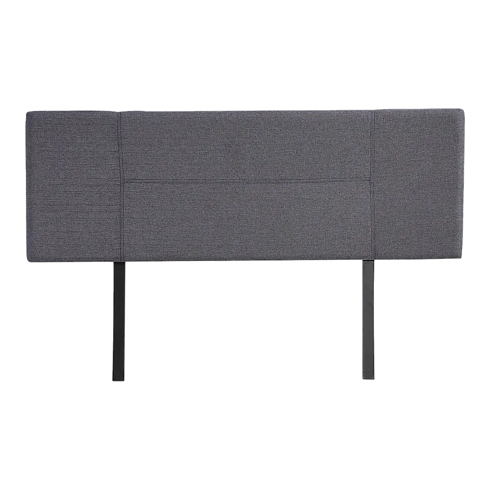Linen Fabric Queen Bed Headboard Bedhead - Grey - Image 5