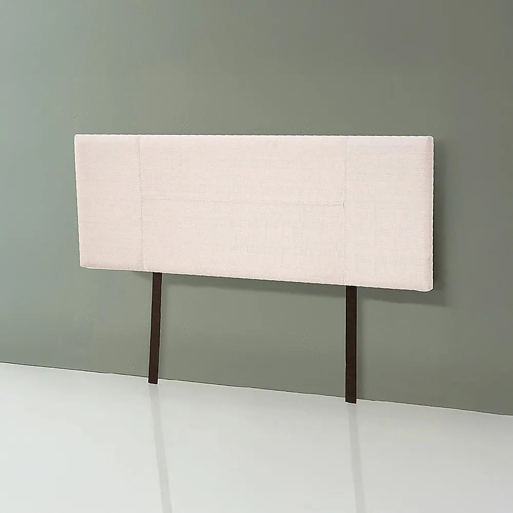 Linen Fabric Queen Bed Headboard Bedhead - Beige - Image 5