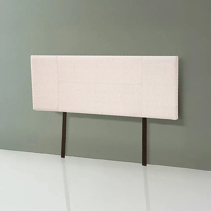 Linen Fabric Queen Bed Headboard Bedhead - Beige - Image 5