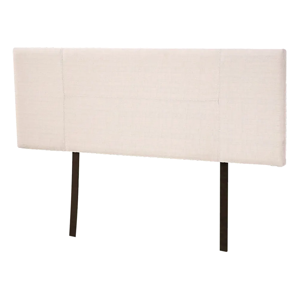 Linen Fabric Queen Bed Headboard Bedhead - Beige - Image 4