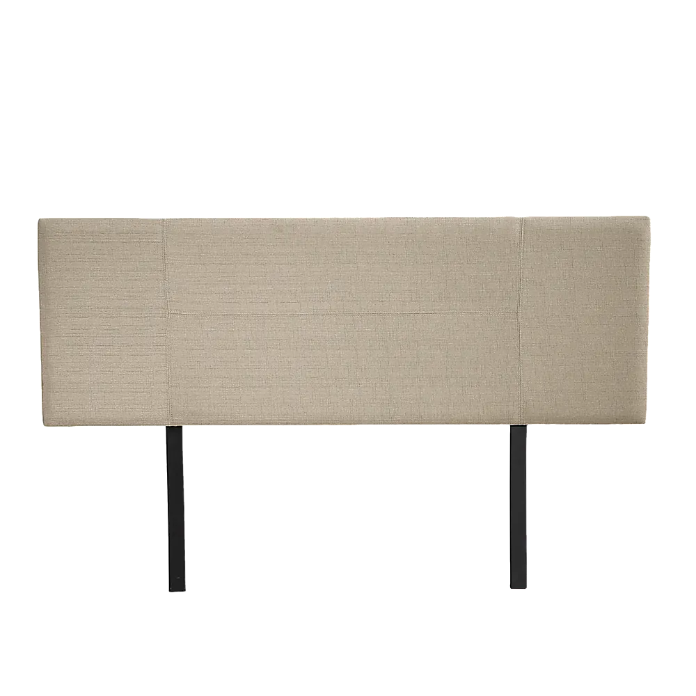 Linen Fabric Double Bed Headboard Bedhead - Beige - Image 5
