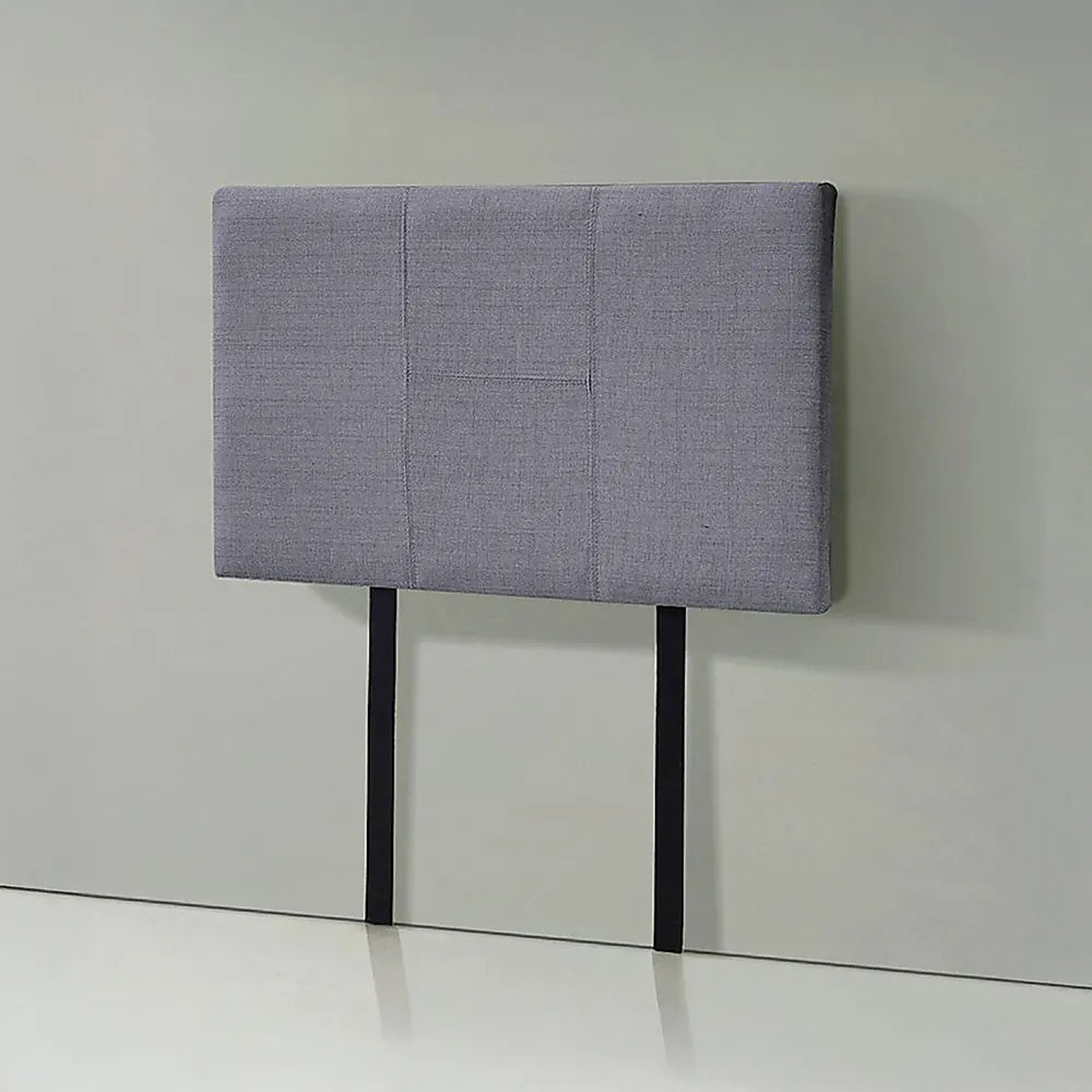Linen Fabric Single Bed Headboard Bedhead - Grey - Image 4