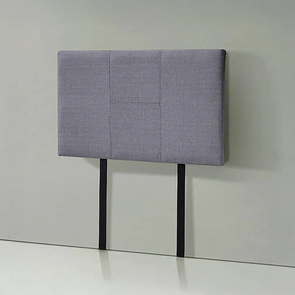 Linen Fabric Single Bed Headboard Bedhead - Grey - Image 4