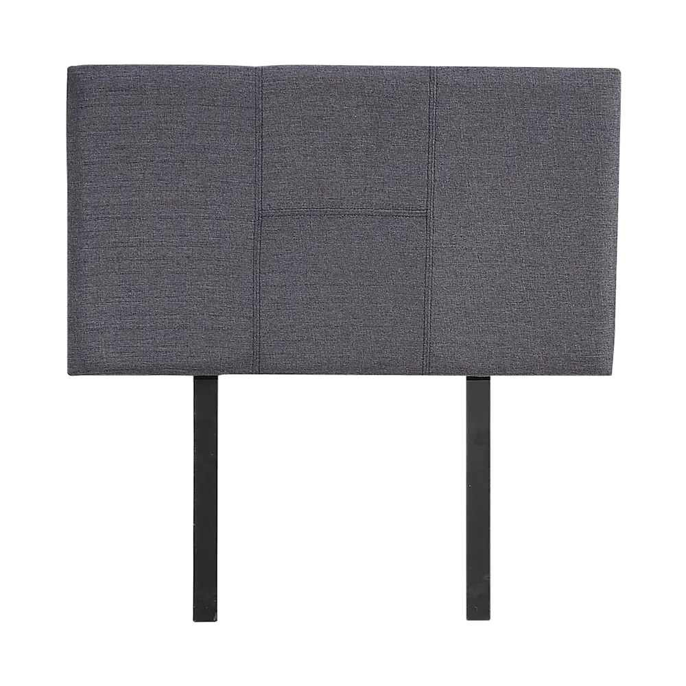 Linen Fabric Single Bed Headboard Bedhead - Grey - Image 5