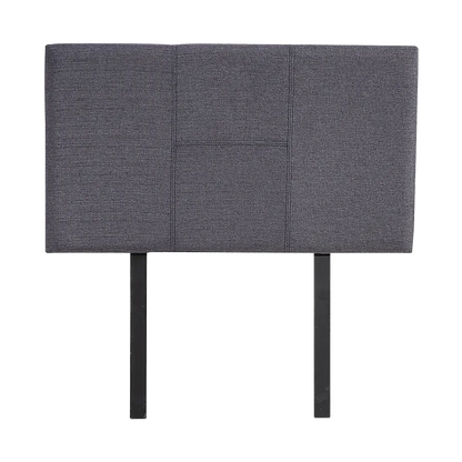 Linen Fabric Single Bed Headboard Bedhead - Grey - Image 5