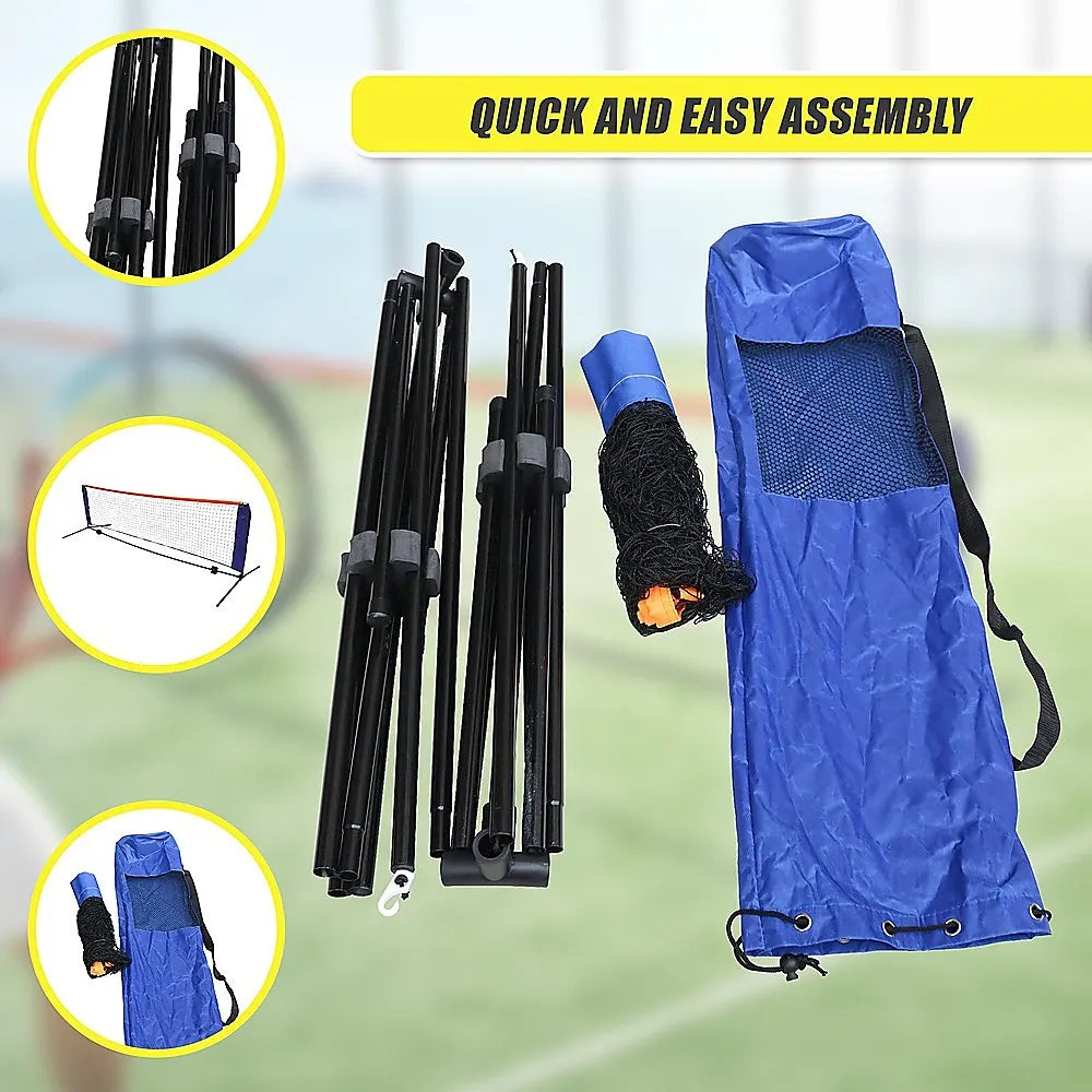 6 Meters Portable Foldable Mini Tennis Net & Post Set - Image 8