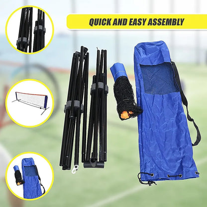 6 Meters Portable Foldable Mini Tennis Net & Post Set - Image 8