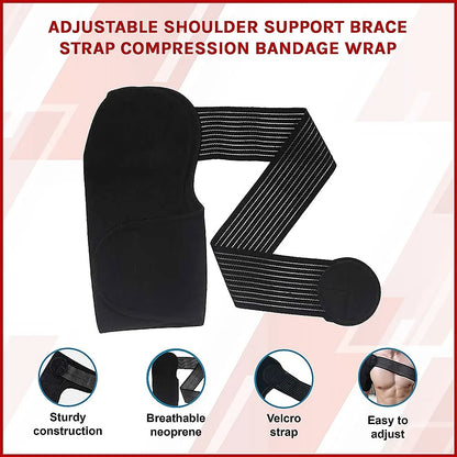 Adjustable Shoulder Support Brace Strap Compression Bandage Wrap - Image 2