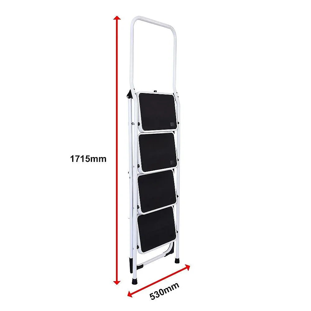 Foldable Non Slip 4 Step Steel Ladder - Image 9