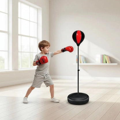 Kids Boxing Punching Bag Set – Children’s Training Gloves & Fitness Stand - Image 2