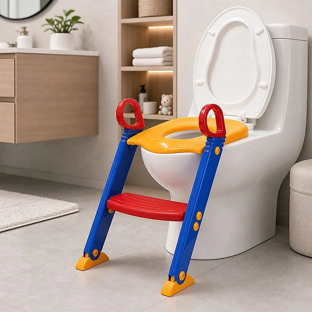 Kids Toilet Ladder Baby Toddler Training Toilet Step Potty Seat Non Slip Trainer - Image 4