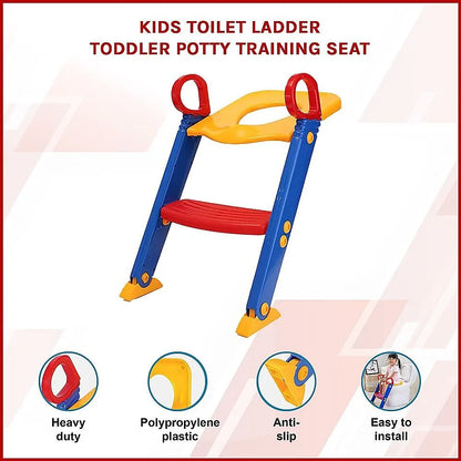 Kids Toilet Ladder Baby Toddler Training Toilet Step Potty Seat Non Slip Trainer - Image 5