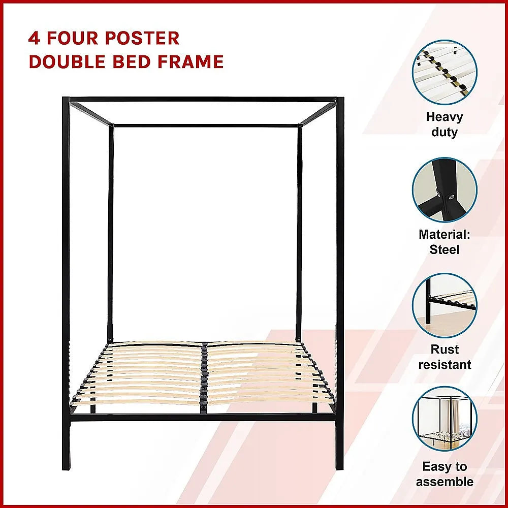 4 Four Poster Double Bed Frame - Image 3