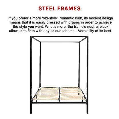 4 Four Poster Double Bed Frame - Image 7