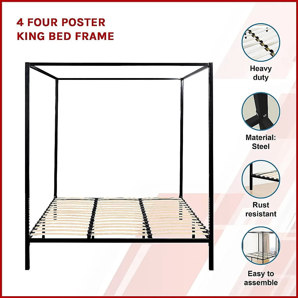 4 Four Poster King Bed Frame - Image 3
