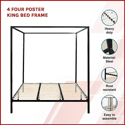 4 Four Poster King Bed Frame - Image 3
