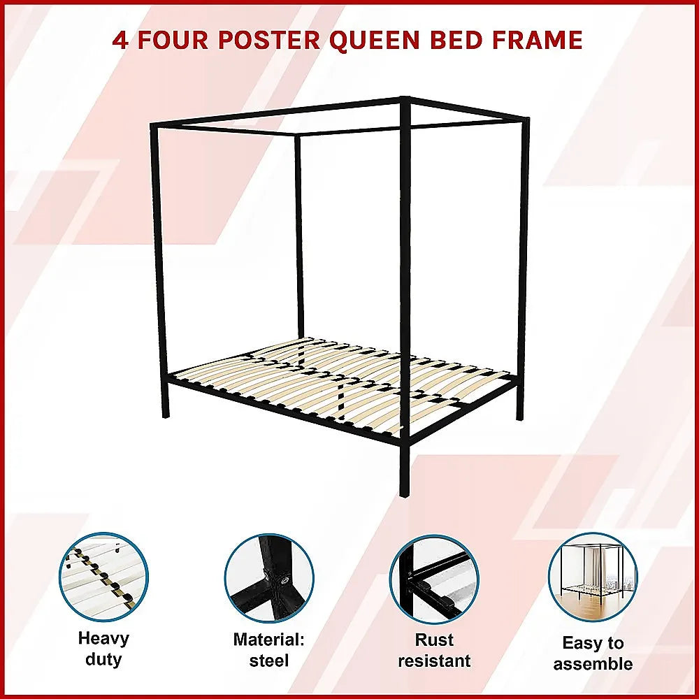 4 Four Poster Queen Bed Frame - Image 3