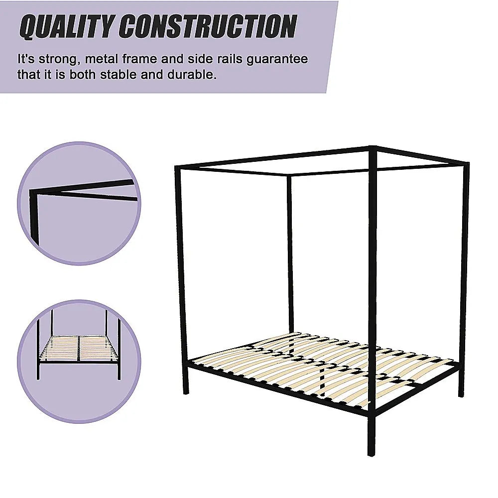 4 Four Poster Queen Bed Frame - Image 8